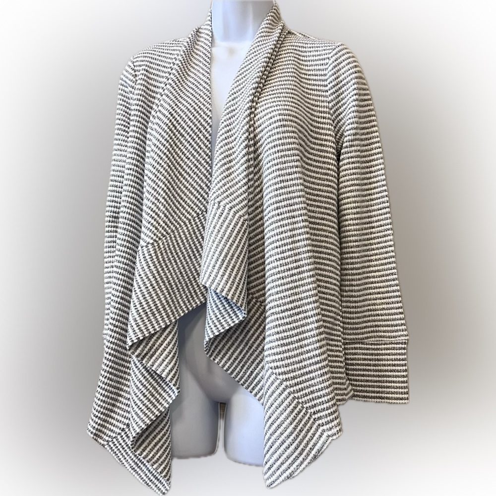 Chico’s Zenergy cotton blend open drape front cardigan sweater OOP 0/2P 💕